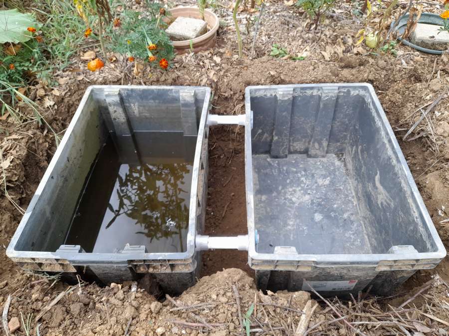bassin et bac sur un m^me niveau